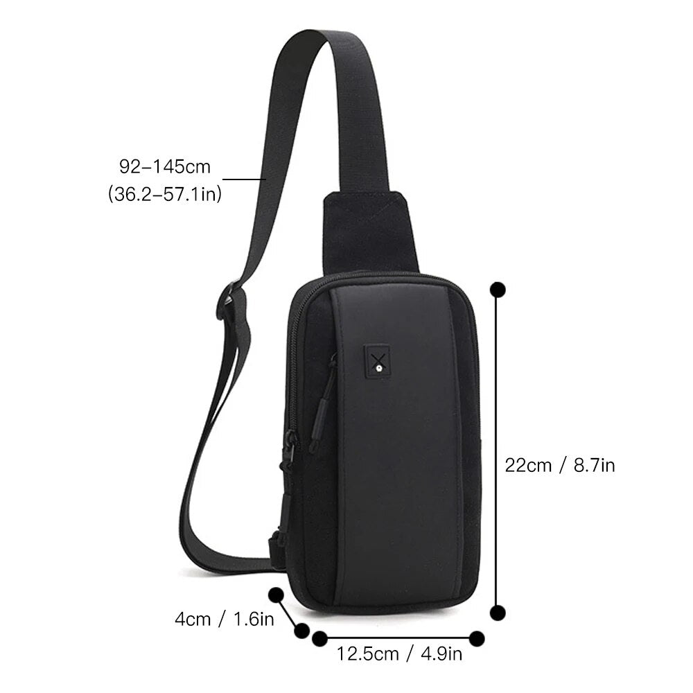 Waterproof Casual  Bag Men Women Multifunction Crossbody Bag