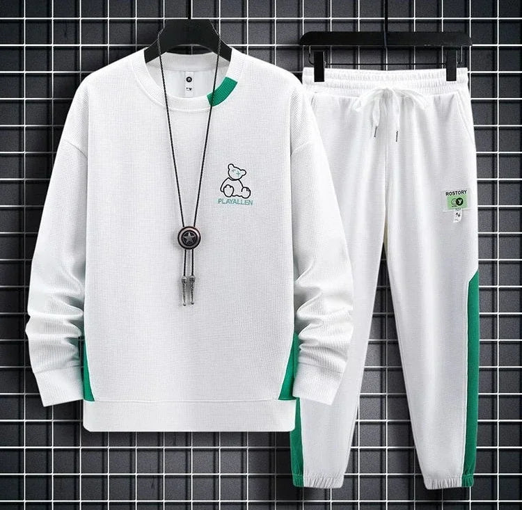 Print Sweat shirt and Pants Sets  Sportswear Tracksuit Baggy Trendy Outdoor