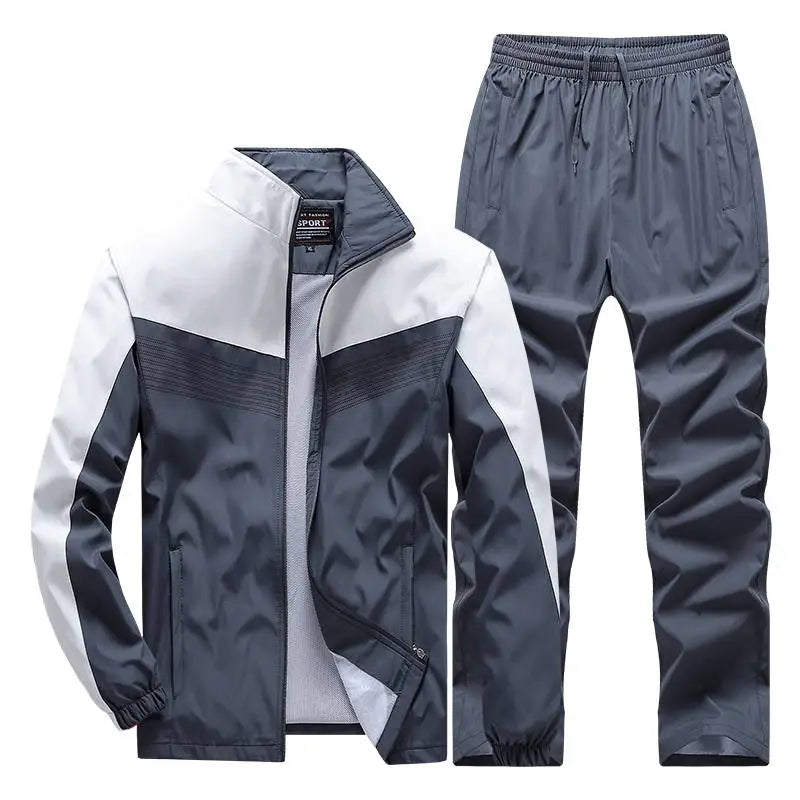 Men Sportswear Set Tracksuit New Spring Autumn Fashion Sweatsuit