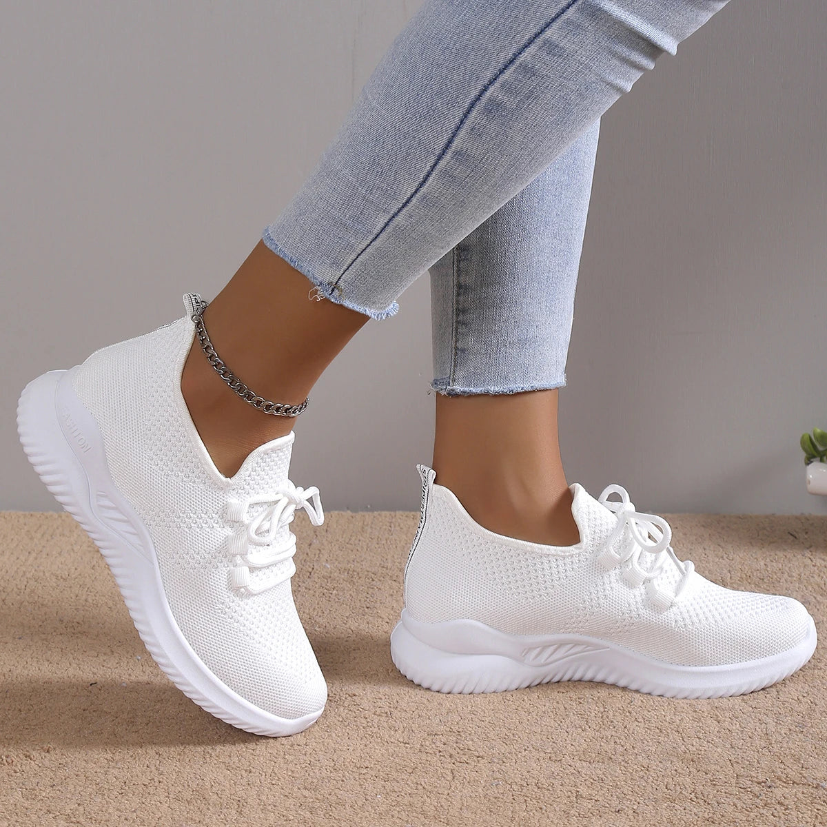 Women Mesh Vulcanize Breathable Fashion Solid Sneakers