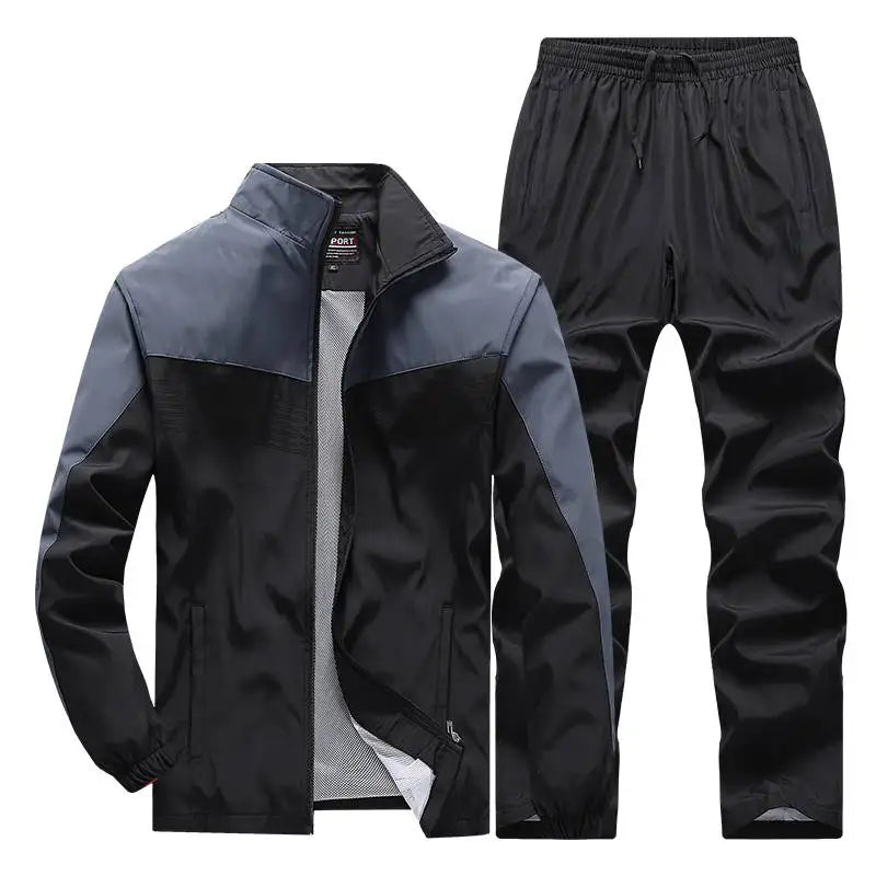 Men Sportswear Set Tracksuit New Spring Autumn Fashion Sweatsuit