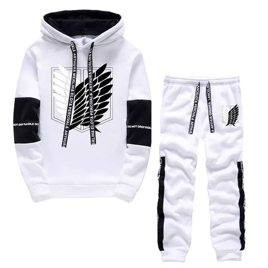 Men Tracksuit Two Piece Pullover Hoodies Tracksuit Men Luxury