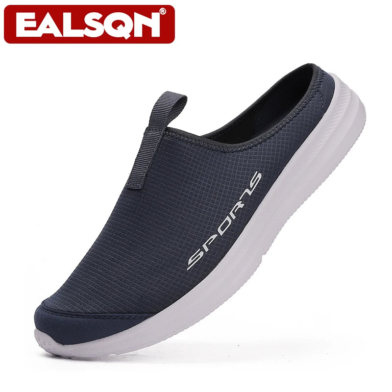 Half Slippers for Men Trendy Flat Bottom Casual Shoes Soft Sole