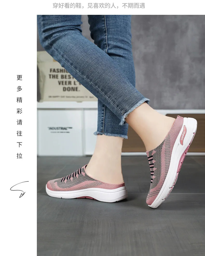 Slip on Casual Flats Comfortable Walking Sneakers Non Slip Plus Size