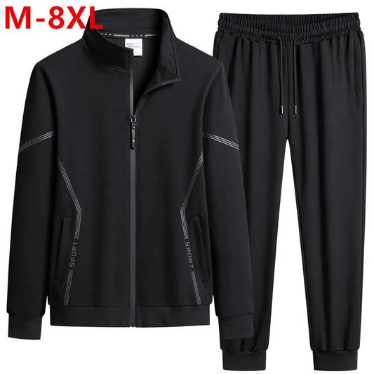 WINSTAND Plus Size 8XL Men's Tracksuit Suit New Arrived Casual Unisex